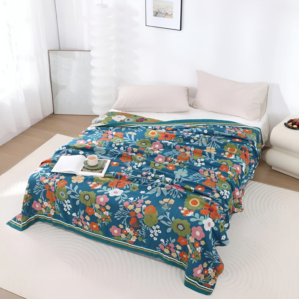 Wildflower Botanical Bliss Cotton Blanket