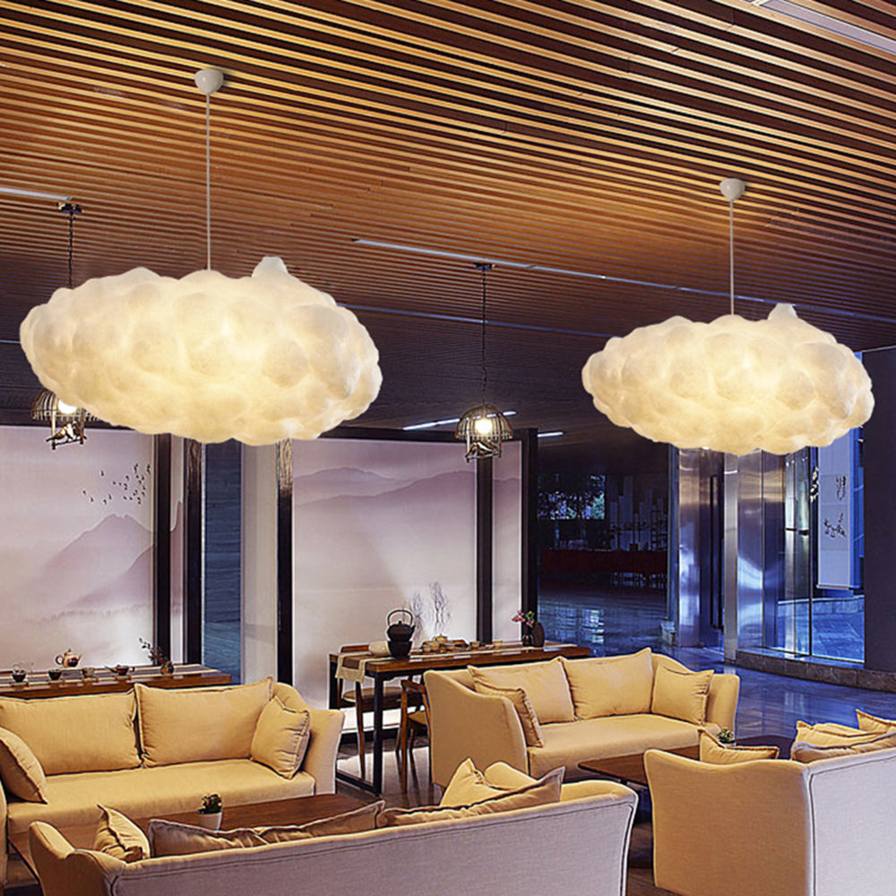 CloudGlow – White Cloud Shape Pendant Lamp