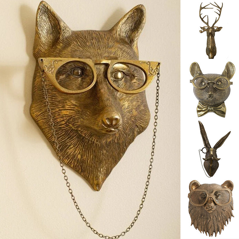 Animal Head Resin Sculpture