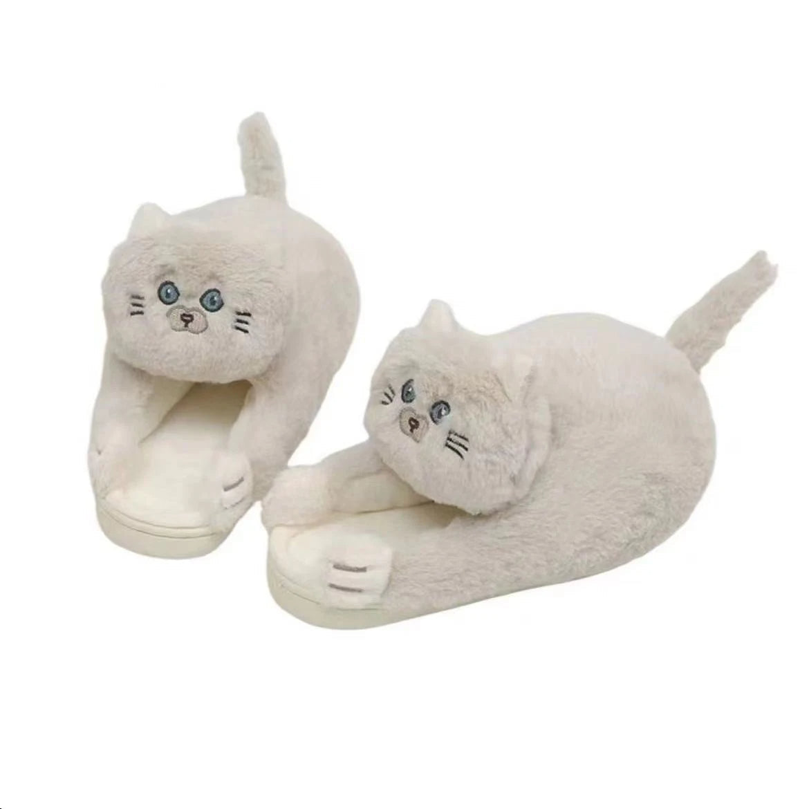 FelineFuzz Pluche Kattenpantoffels