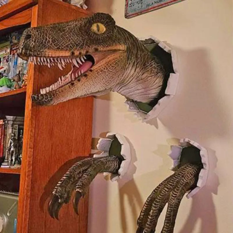 JurassicBurst Velociraptor veggskulptur