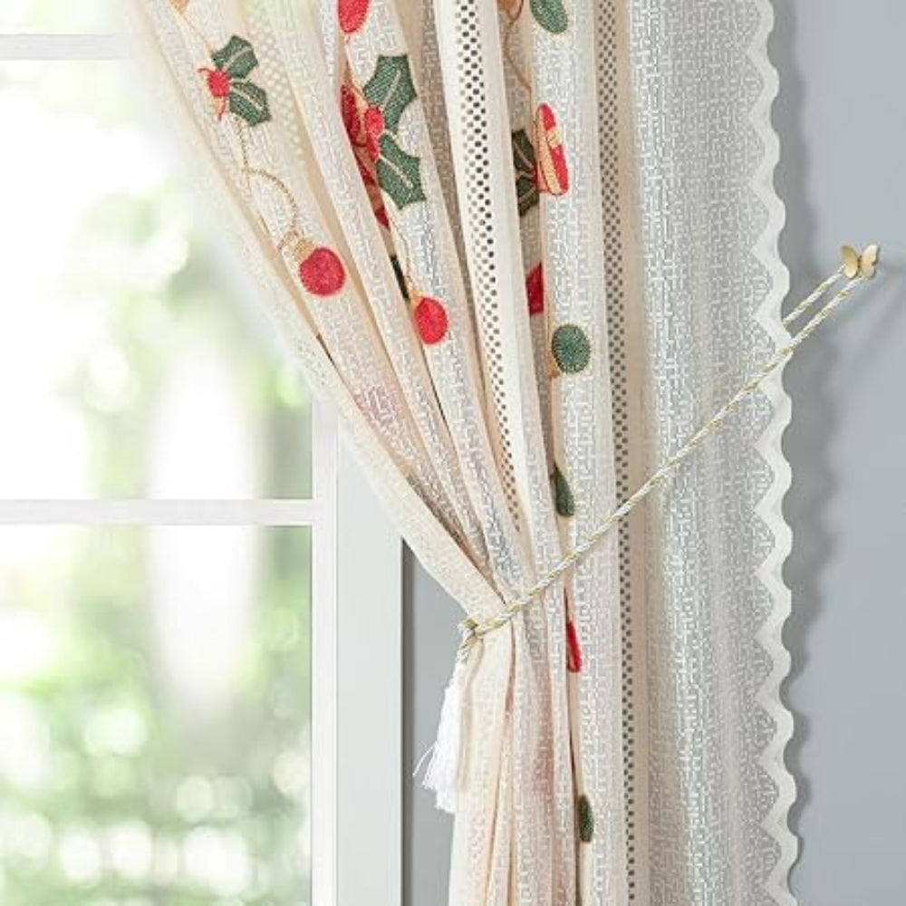 Festive Red Bell Curtains