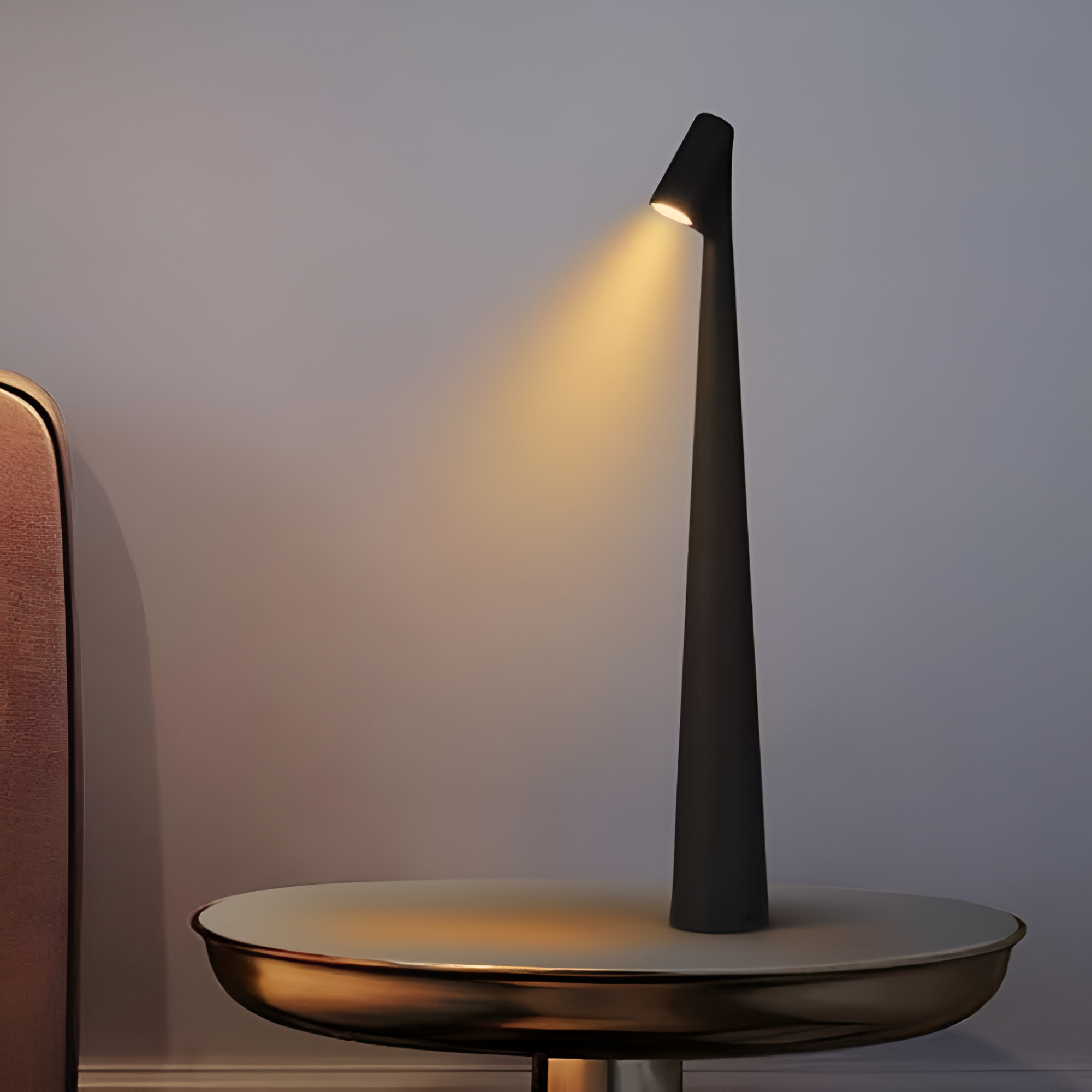 Minimalistisk nordisk bordlampe