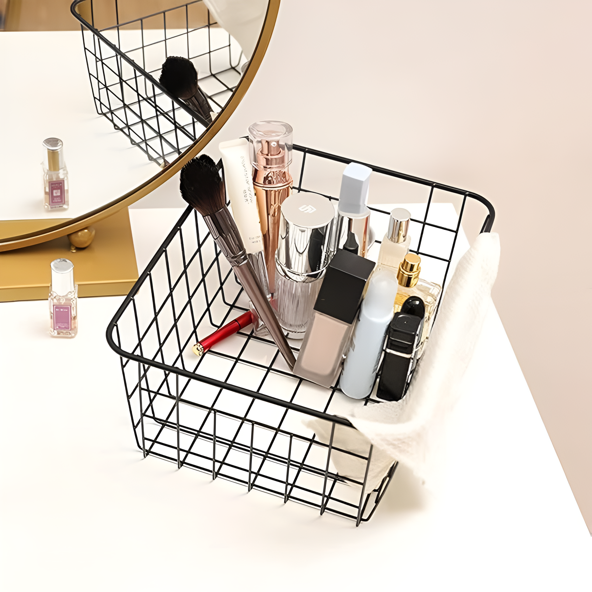 Sleek Wire Organiser Storage Basket