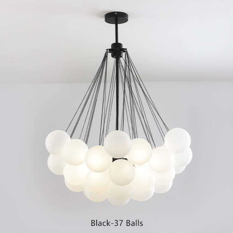 Glamora - Lampada a sospensione di design in metallo e vetro