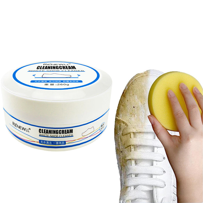 Crème nettoyante pour chaussures blanche multifonctionnelle