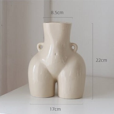 Keramik Körper Skulptur Blumenvase