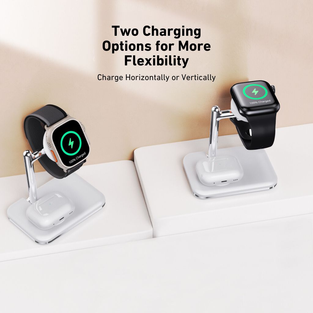 Chargeur 2 en 1 pour Apple Watch et AirPods