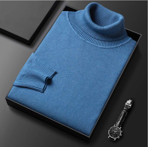 Klemens - Luxury Line: Men's Cashmere-Cotton Turtleneck Sweater