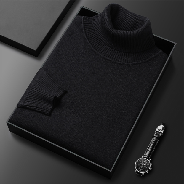 Klemens - Luxury Line: Men's Cashmere-Cotton Turtleneck Sweater