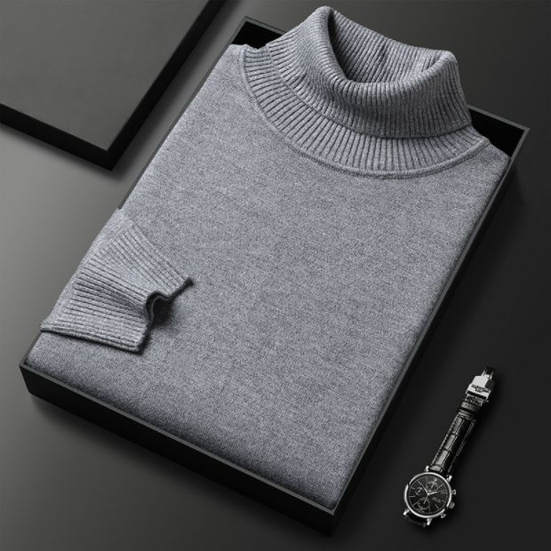 Klemens - Linea Luxury: Maglia Dolcevita da Uomo in Cashmere-Cotone