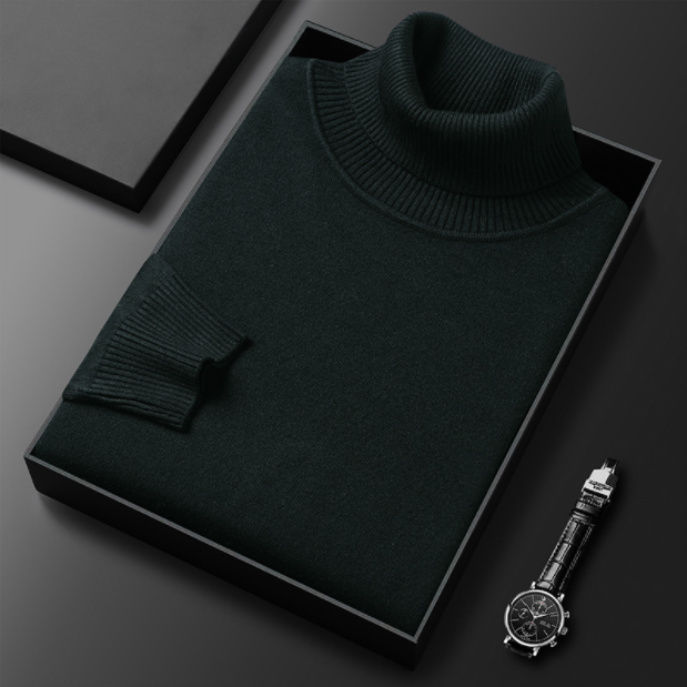 Klemens - Luxury Line: Herren-Rollkragenpullover aus Kaschmir-Baumwolle