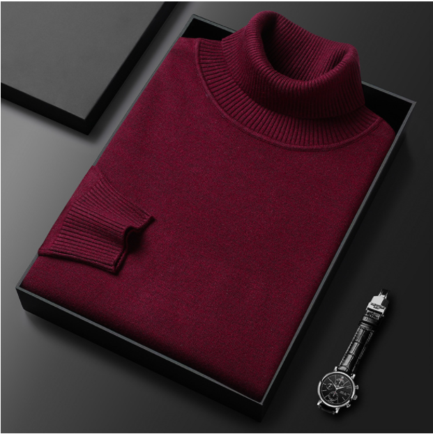 Klemens - Luxury Line: Men's Cashmere-Cotton Turtleneck Sweater