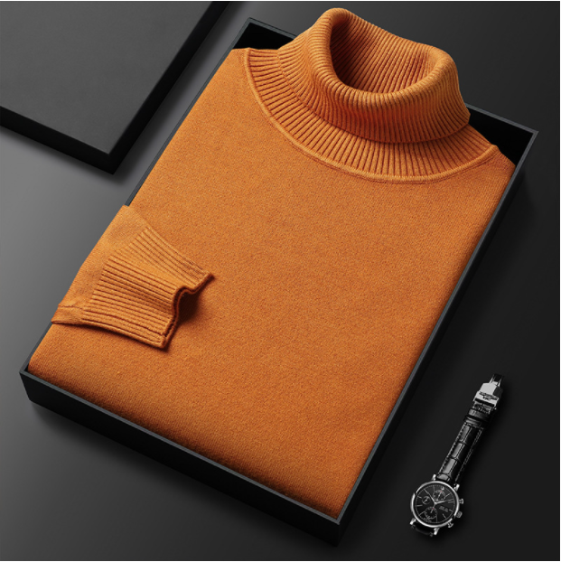 Klemens - Luxury Line: Men's Cashmere-Cotton Turtleneck Sweater