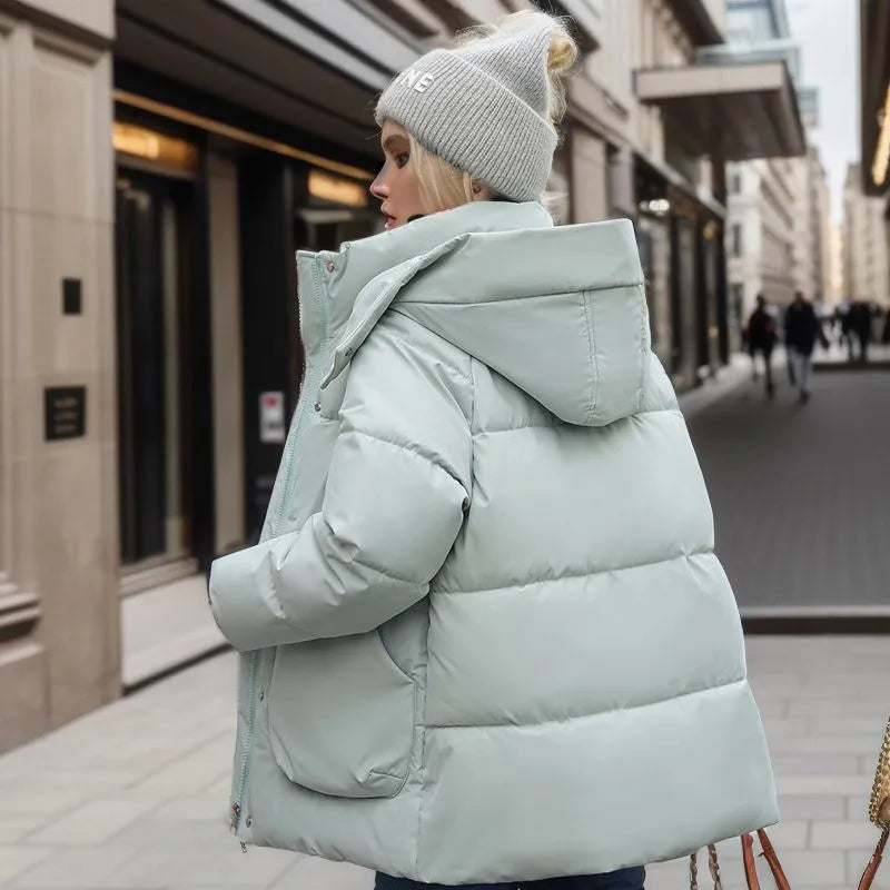 Urban Essentials - Oversize gewatteerde winterjas met capuchon dames