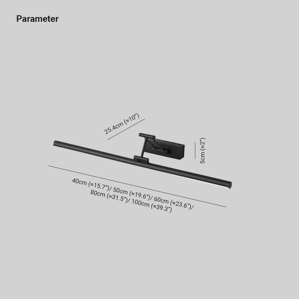 Edge Minimalistische LED-Wandleuchte, Schwarz/Weiß, für den Innenbereich, Badezimmer, Metall