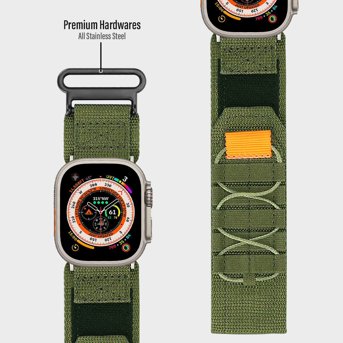 Bracelet en nylon tactique pour Apple Watch