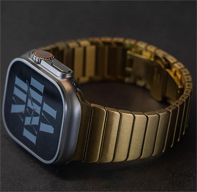 Bracelet à boucle papillon en acier inoxydable pour Apple Watch