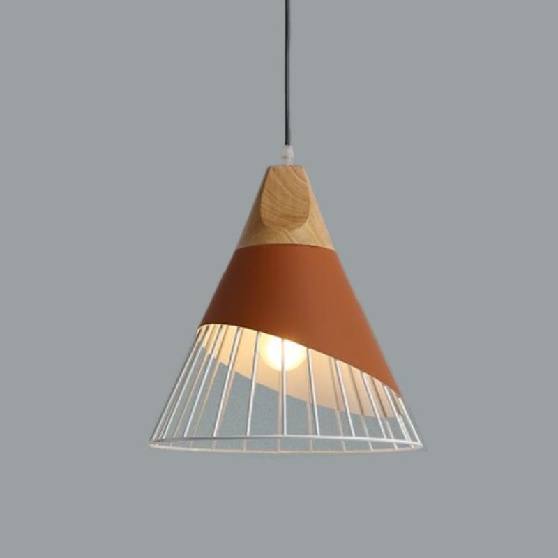 Lampade a sospensione in legno industriale nordico