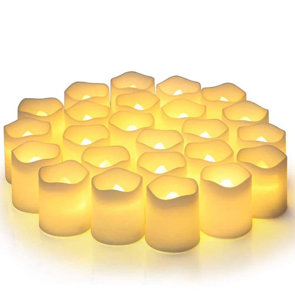 Juego de 24 velas LED sin llama