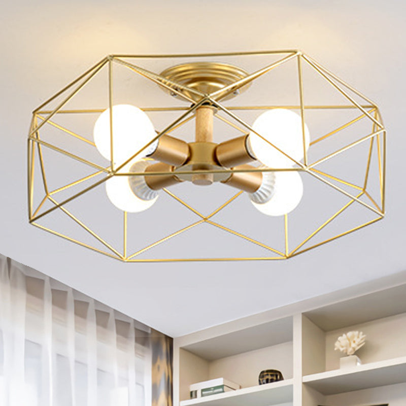 IndustrialGlow – Lampada da soffitto da semi-incasso dal design geometrico