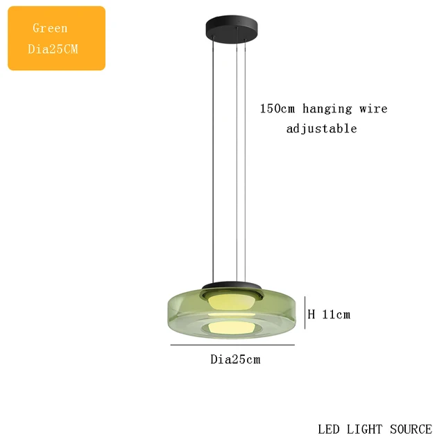 Lampada a sospensione in vetro Delphine