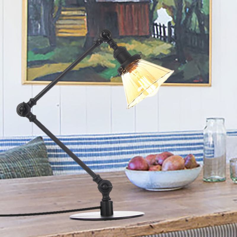 LumiClear - Elegant kegleformet bordlampe i klart glas