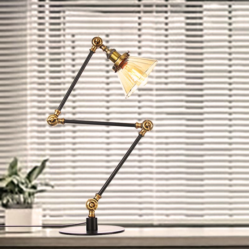 LumiClear - Elegant kjegleformet bordlampe i klart glass