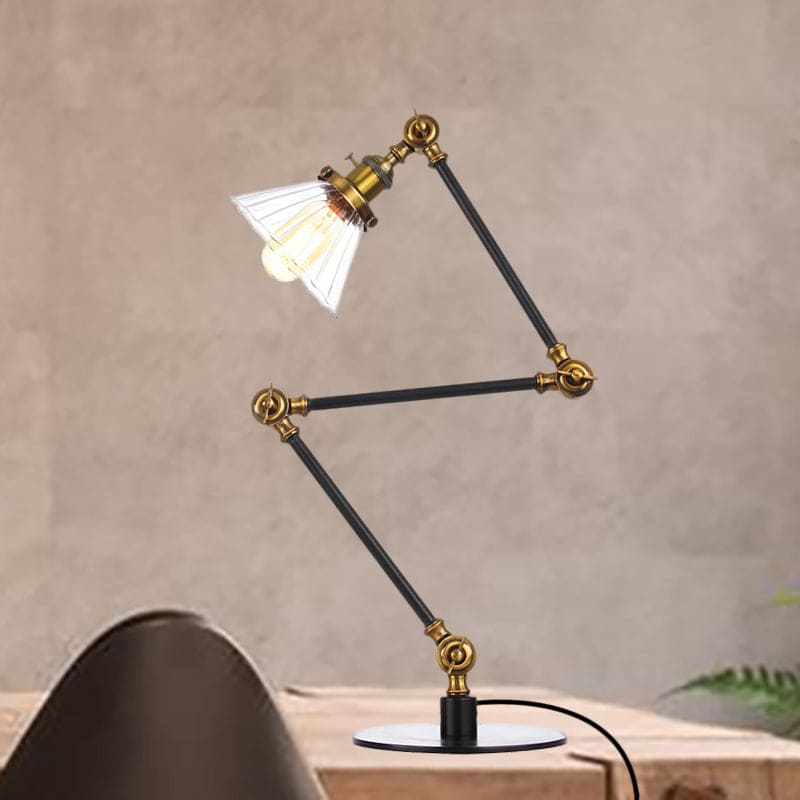 LumiClear - Elegant kegleformet bordlampe i klart glas