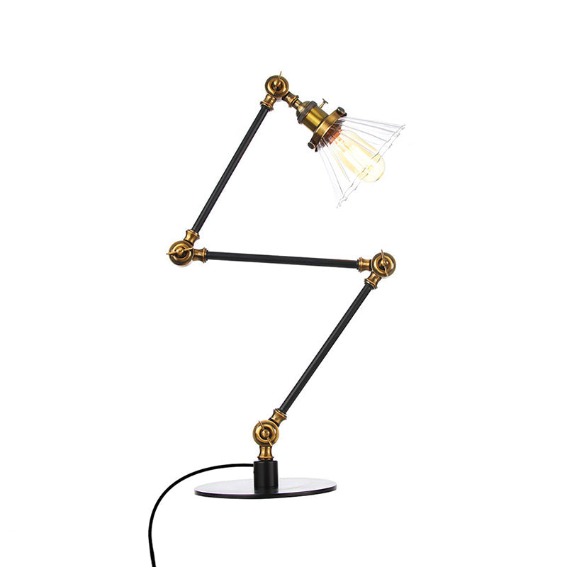 LumiClear - Elegant kegleformet bordlampe i klart glas