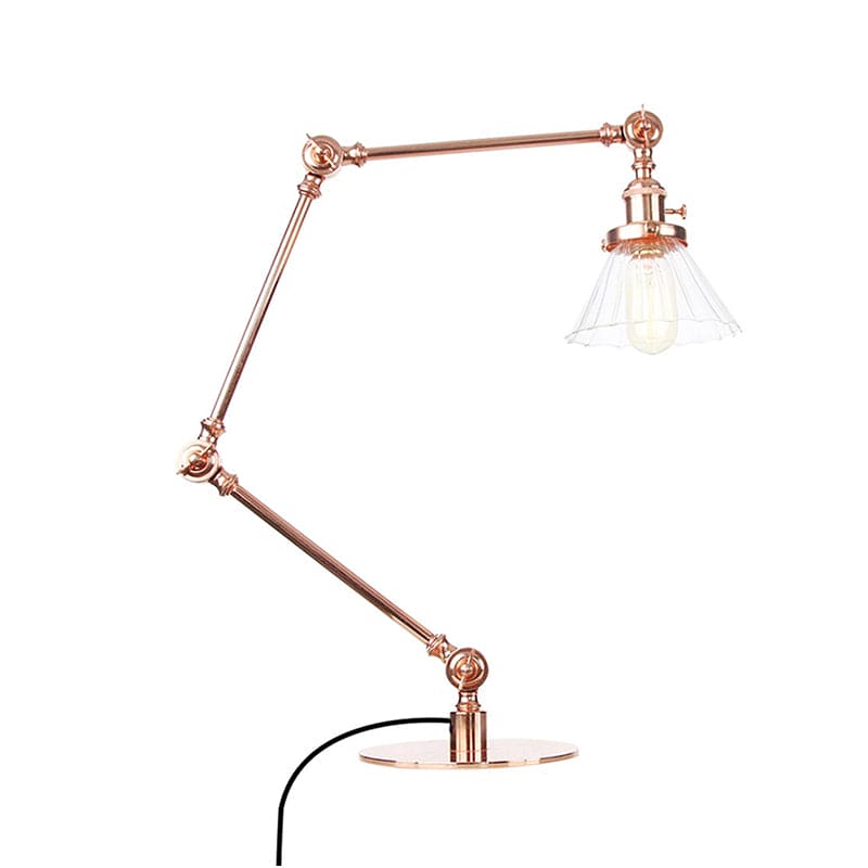 LumiClear - Elegant kegleformet bordlampe i klart glas