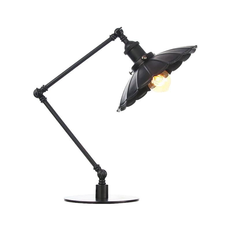 LichtStijl - Lampe Vintage Ajustable avec Abat-Jour en Métal Sculpté