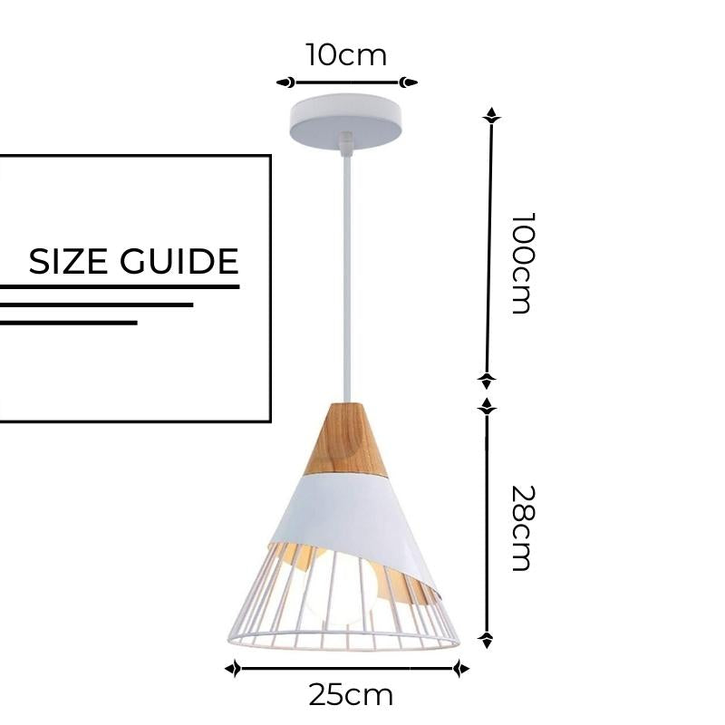 Lampade a sospensione in legno industriale nordico