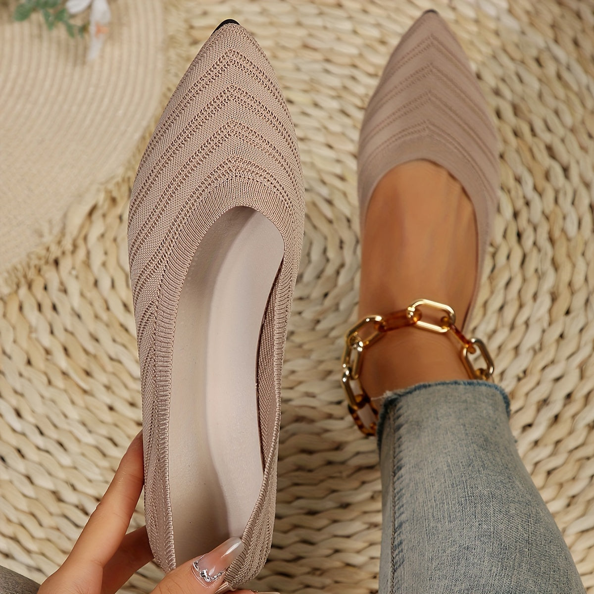 Beige platte schoenen - Julia