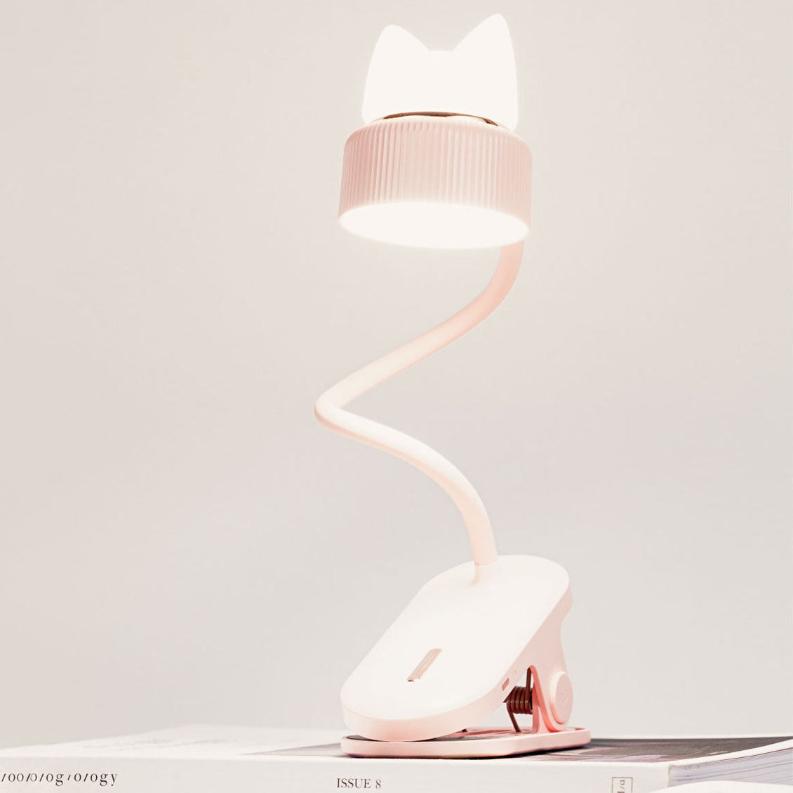 Taavita Creative LED Cat Ear Eye Protection Clip Table Lamp