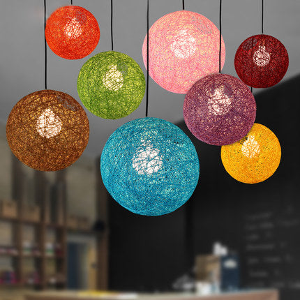 Lampes suspendues à LED multicolores pour restaurant