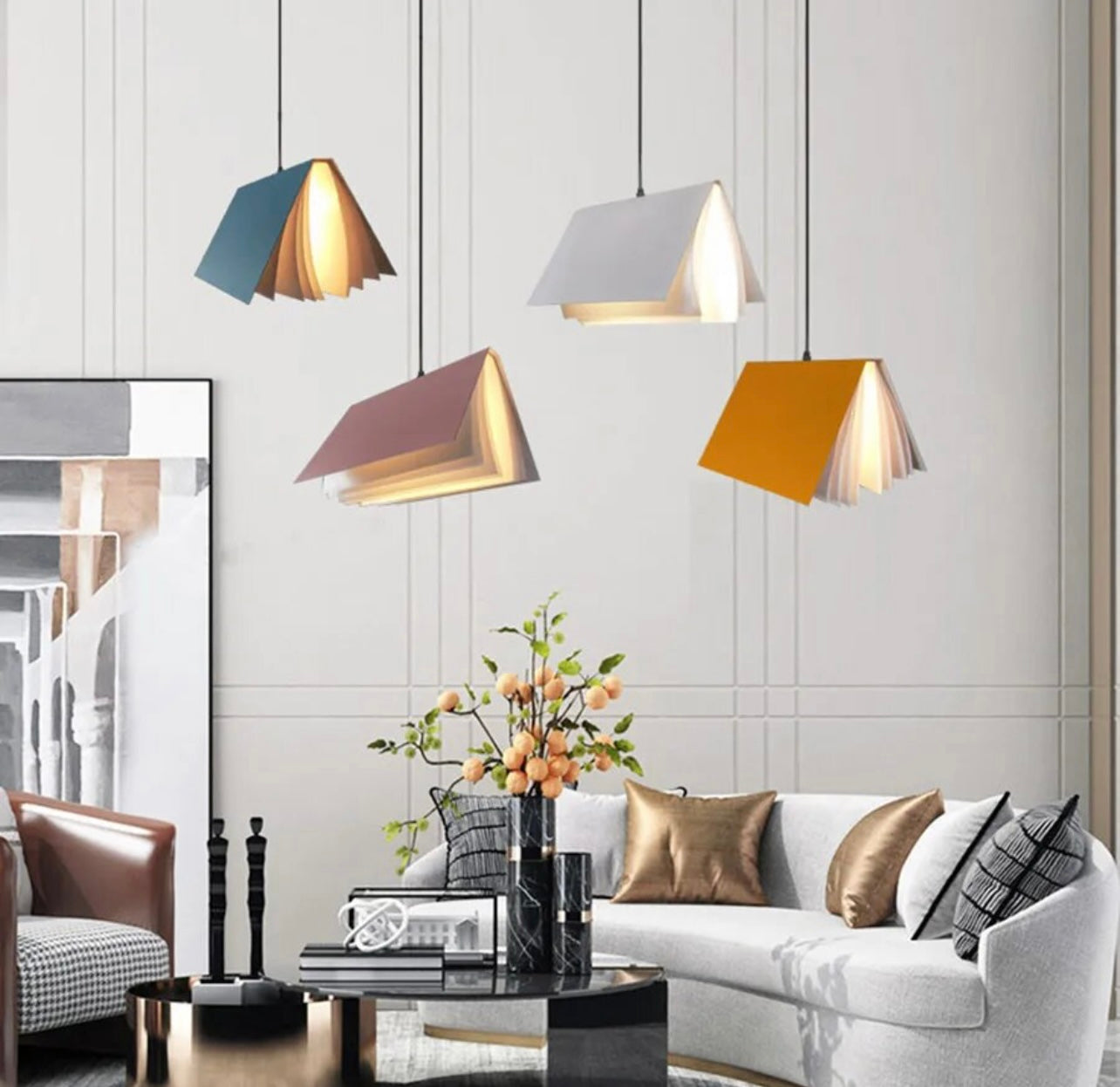 Floating Book Pendant Lights