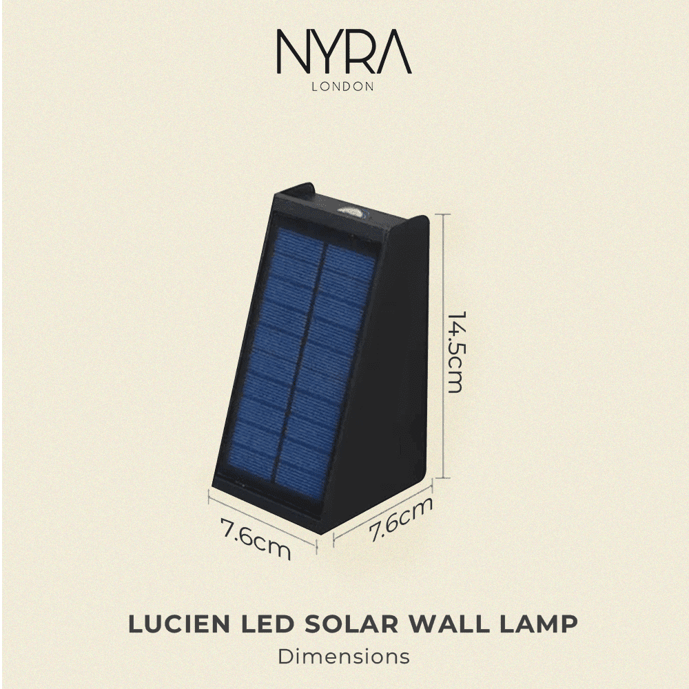 Lucien LED solar wall lamp