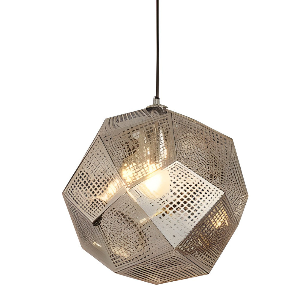 LichtDesign - Lampe à suspension ronde géométrique en métal électrolytique