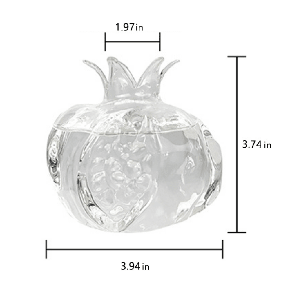 Hydroponische Anzuchtvase aus Granatapfelglas