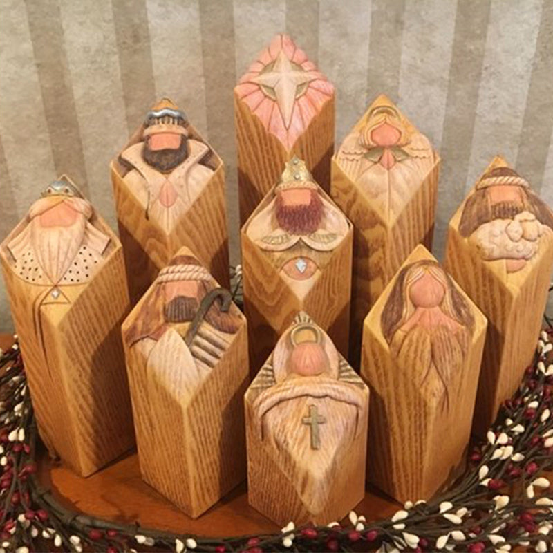 Heaven Nativity Tree Pillar Statyer