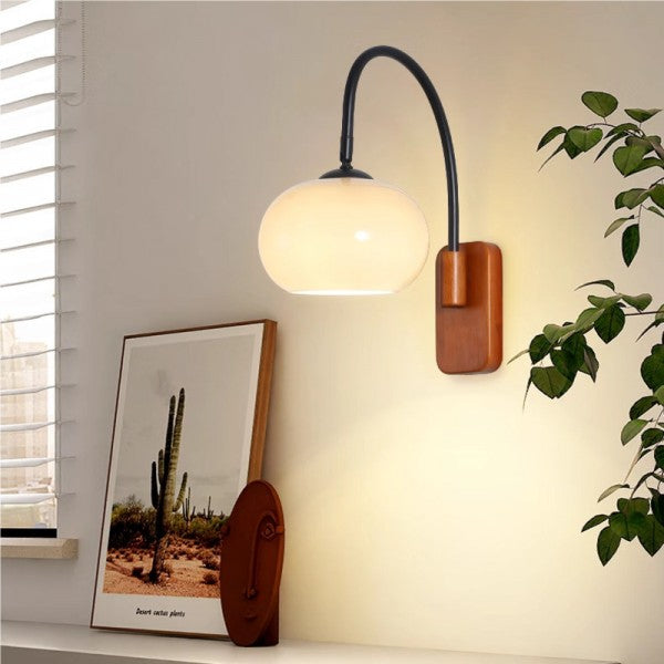 Bauhaus Roterende Glass Vegglampe Khaki - Eleganse og fleksibilitet