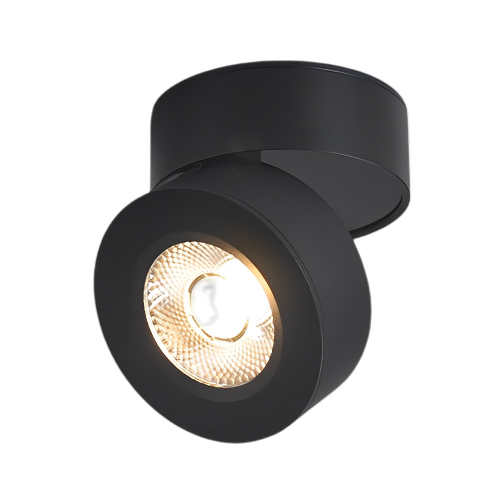 LichtVisie - Lampada da incasso a soffitto con faretto nordico LED rotondo pieghevole orientabile