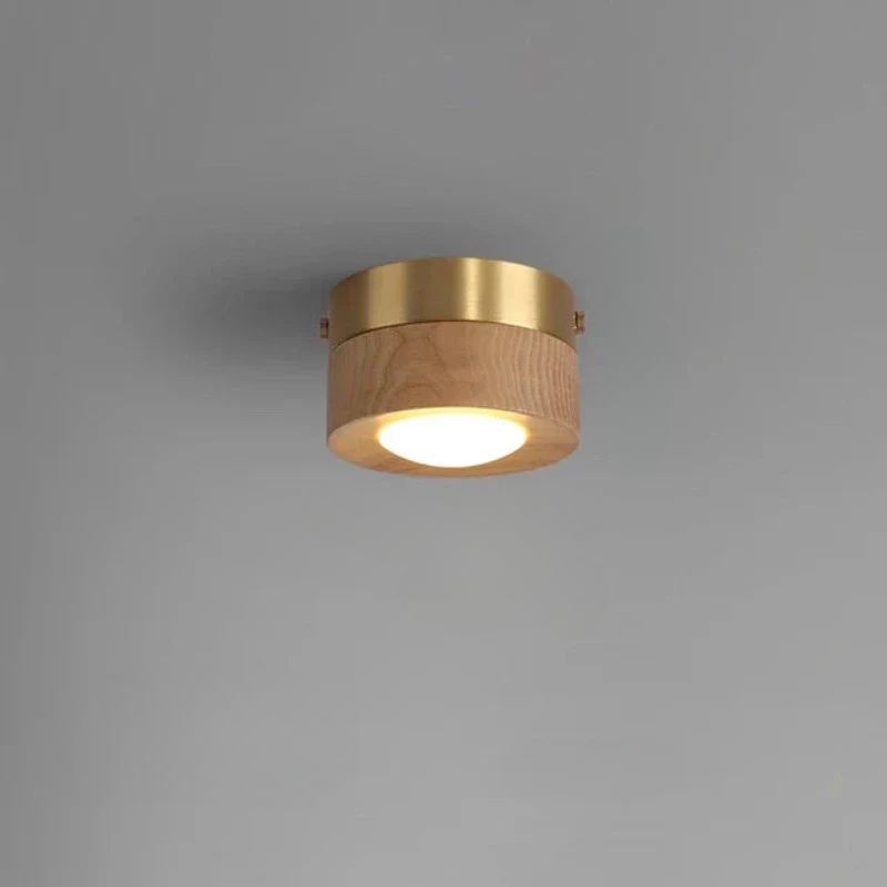 WoodAura - Walnut Ceiling Light with LED Spot