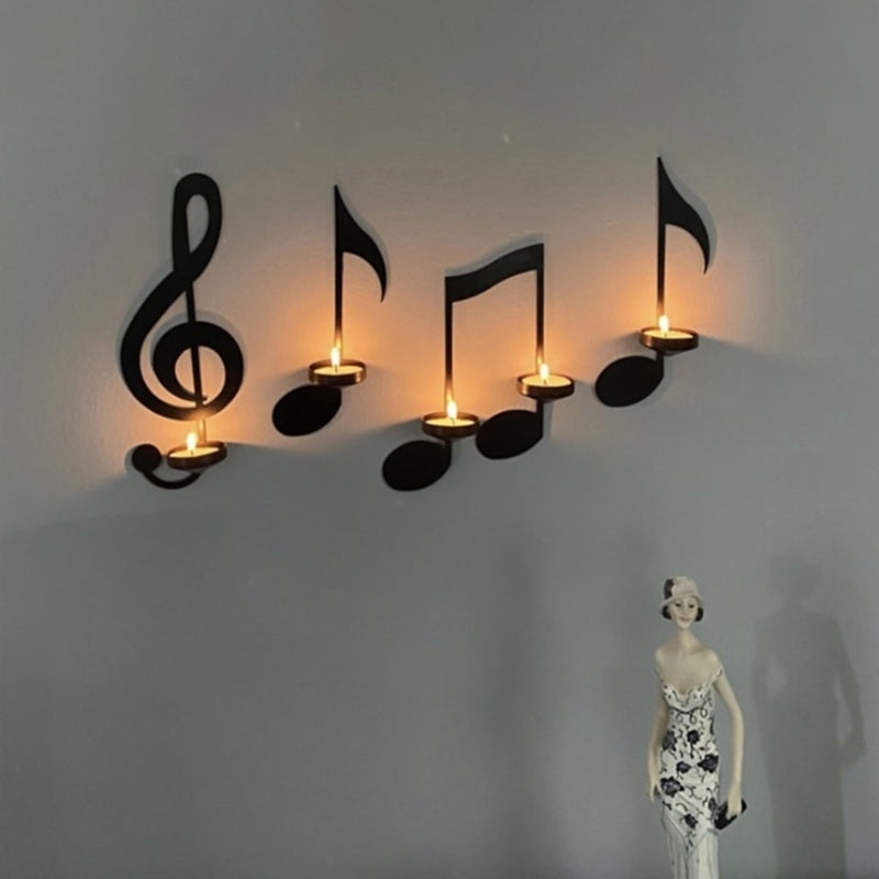 🎼Zwarte muzieknoot wandlamp