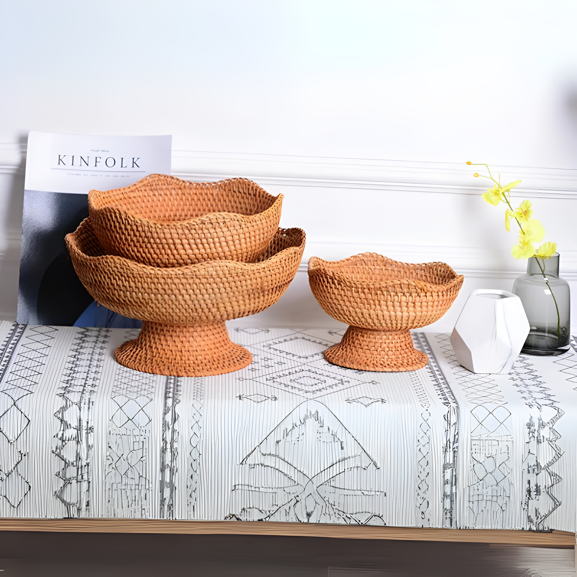 Natural Rattan Handwoven Fruit Basket