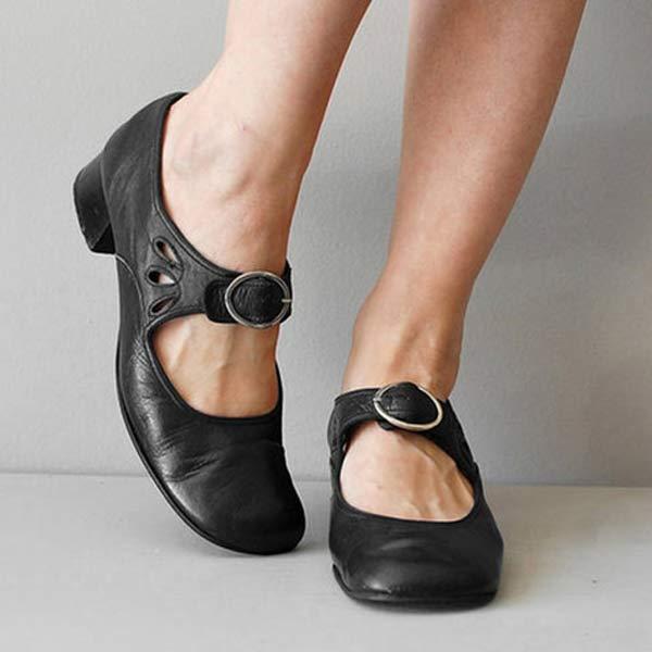 Monique's Orthopedische Leren Sandalen met Gesp