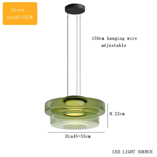 Lampe à suspension en verre Delphine