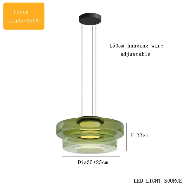 Lampe à suspension en verre Delphine