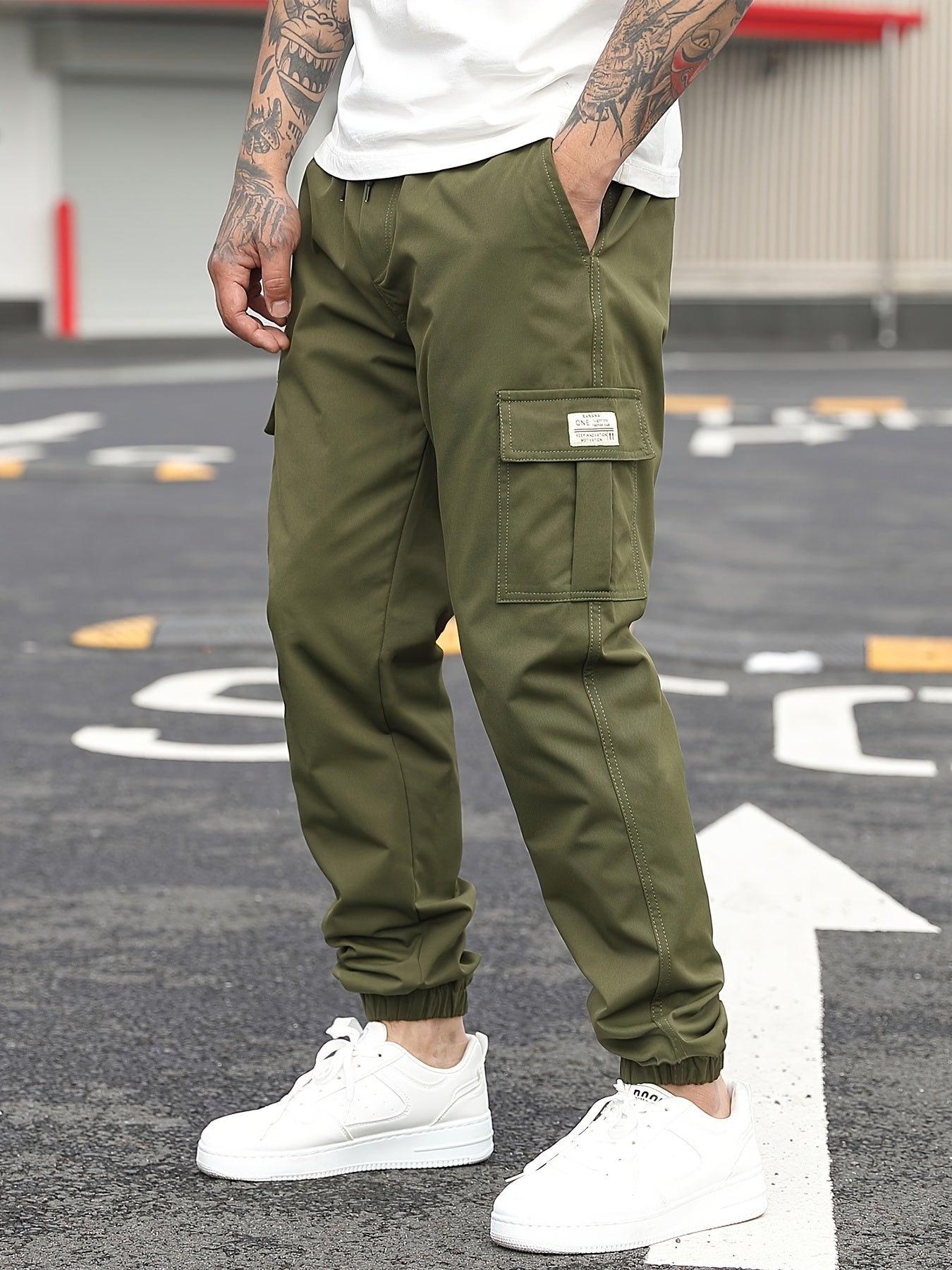 Beige Cargo joggingbukser - Lukas